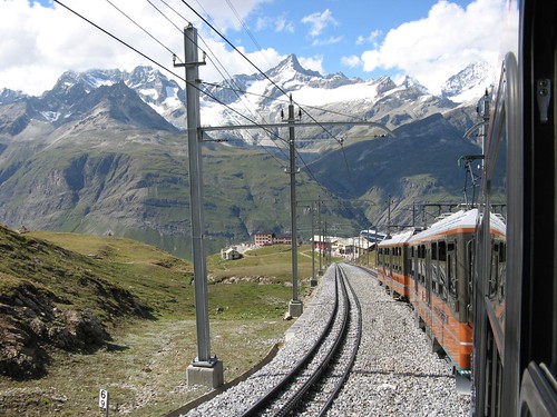 Train from Gornergrat to Zermatt
